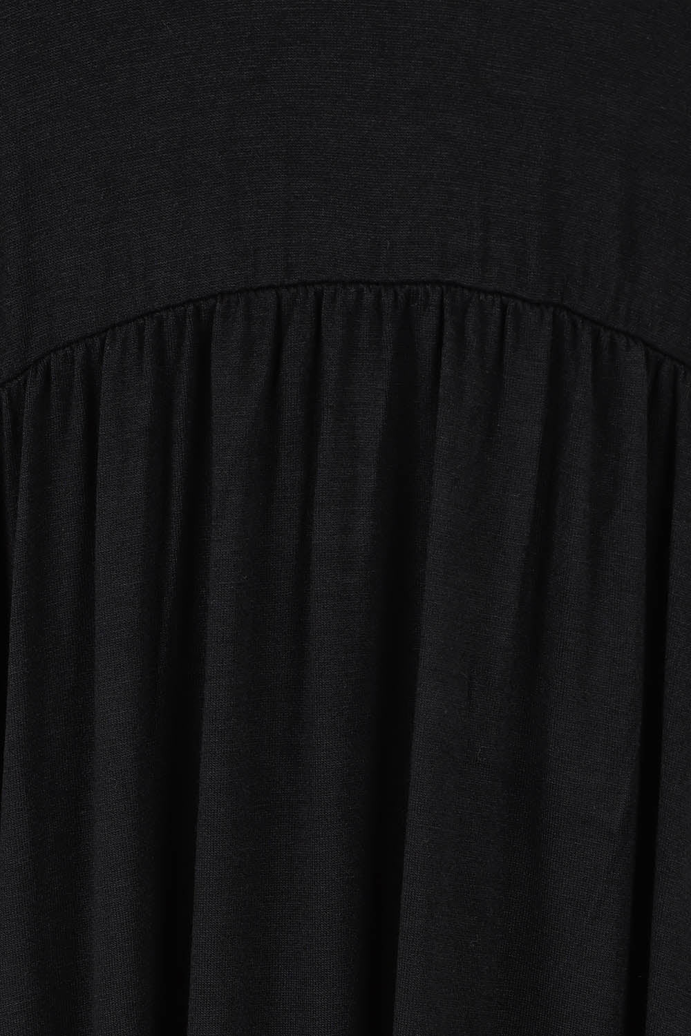 Product shot of the Donna Dress in colour Black (Black), detail