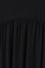 Product shot of the Donna Dress in colour Black (Black), detail
