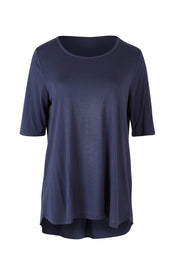 Product shot of the Maya Tee in colour Dustyblue (Blue), from the front