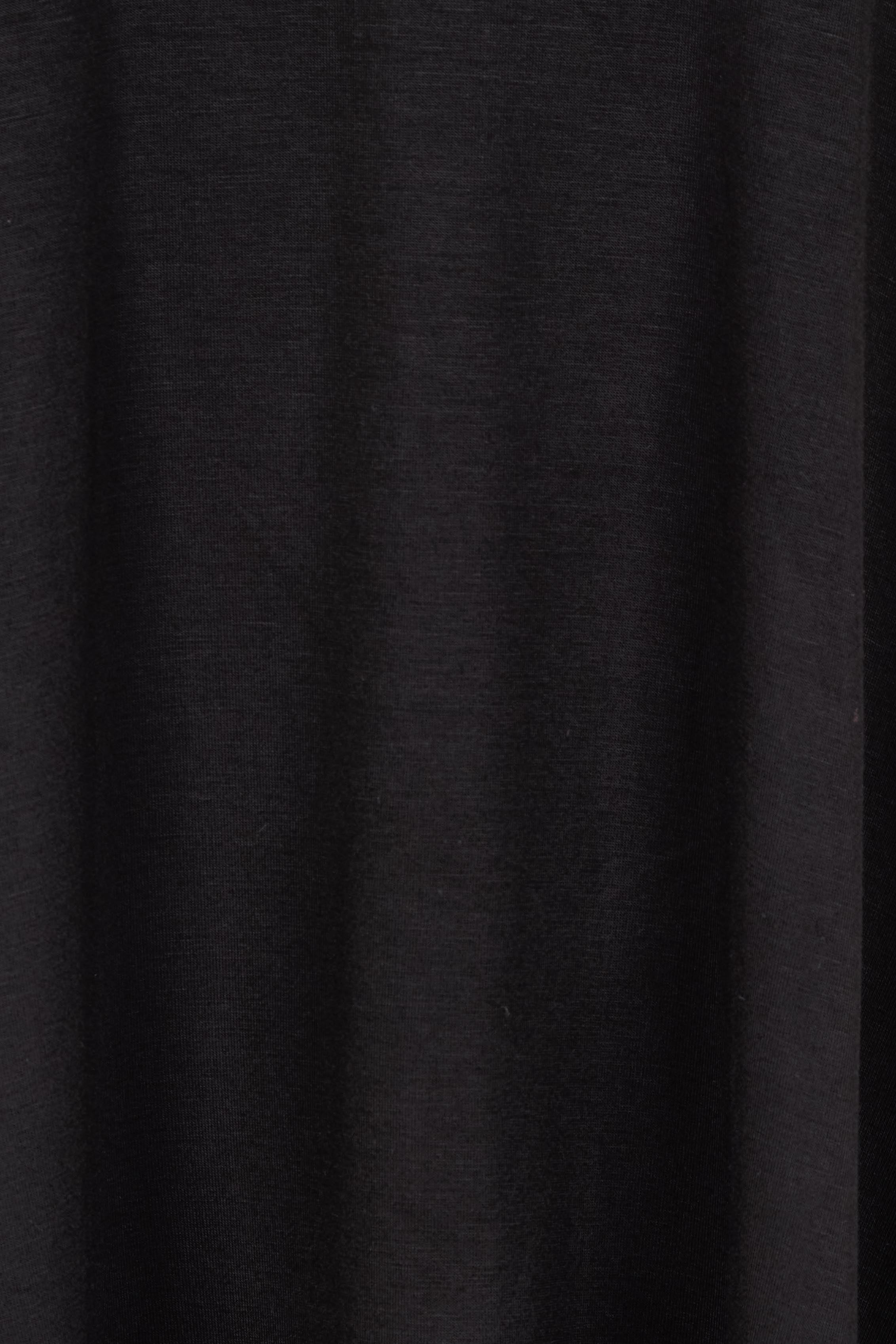Product shot of the Cairo Tunic Bamboo Top in colour Black (Black), detail