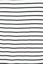 Product shot of the Cairo Tunic Bamboo Top in colour Monostripe (White), from the front