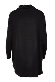 Product shot of the Cowl Bamboo Top in colour Black (Black), from the back