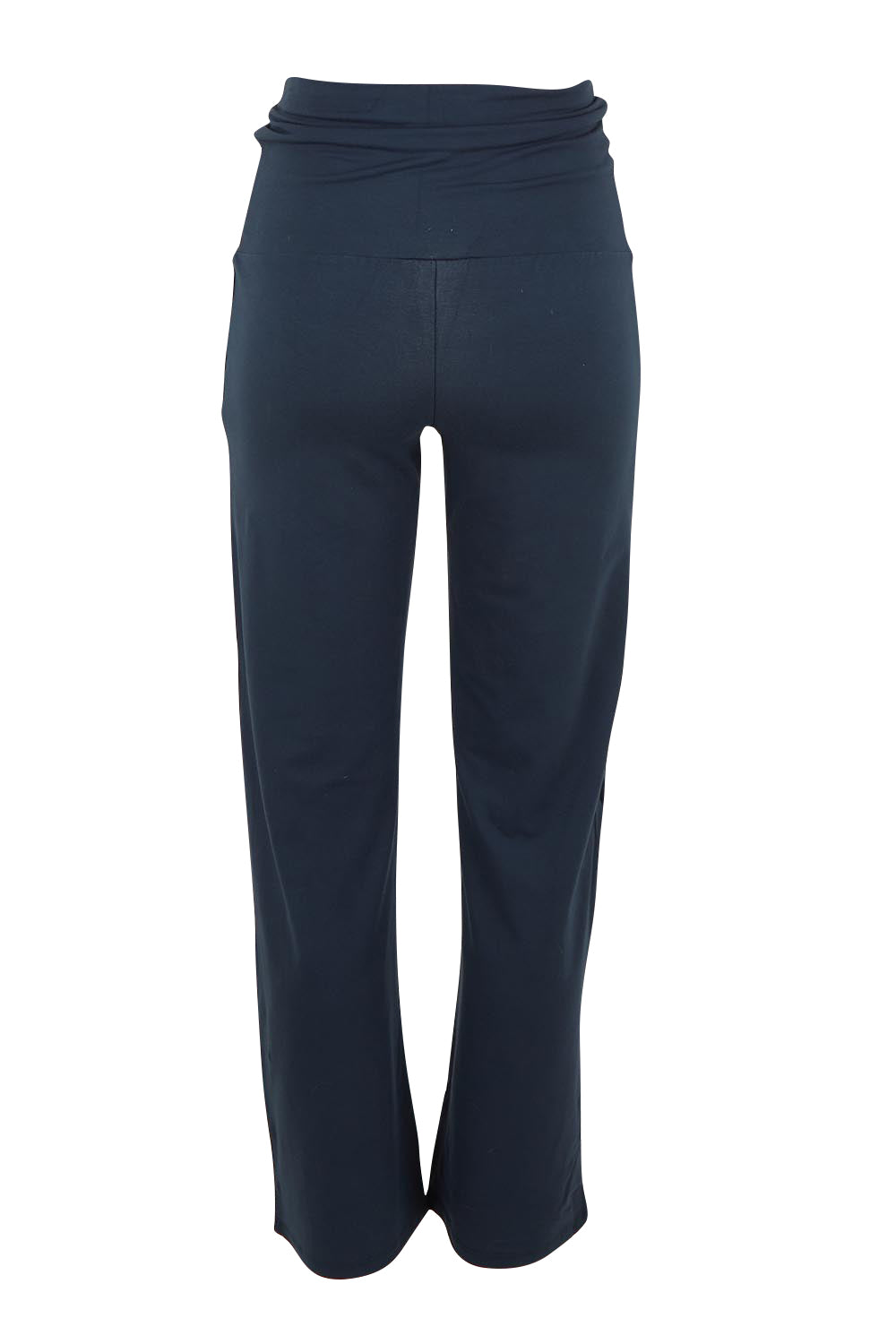 Product shot of the Houston Relaxed Pant in colour Petrol (Blue), from the back