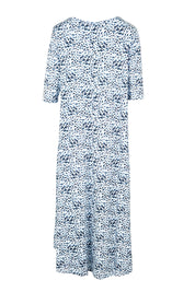 Product shot of the Marlene Bamboo Dress in colour Snowleop (White), from the back