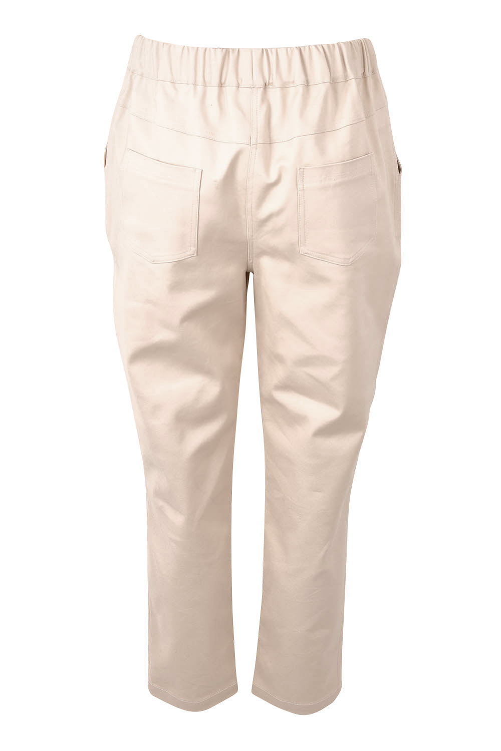 Product shot of the Kenzie Cotton Blend Jogger in colour Cream, from the back
