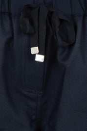 Product shot of the Kenzie Cotton Blend Jogger in colour Navy (Blue), detail