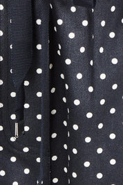 Product shot of the Kenzie Cotton Blend Jogger in colour Polkadot (Blue), detail