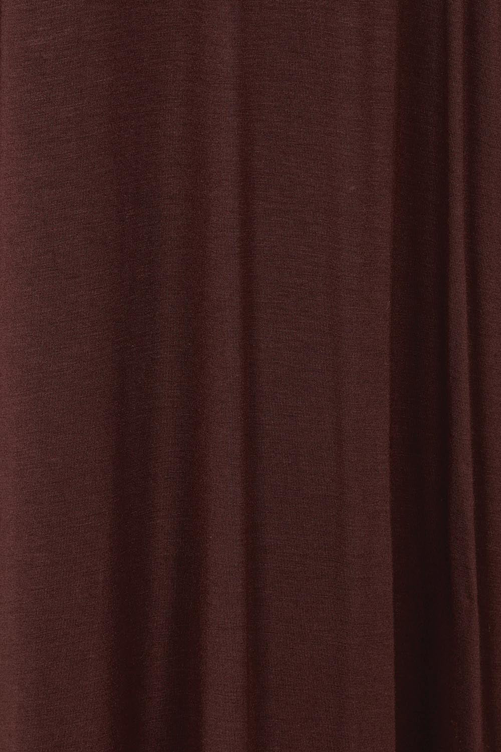 Product shot of the Melody Bamboo Dress in colour Chocolate, detail