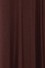 Product shot of the Melody Bamboo Dress in colour Chocolate, detail
