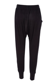Product shot of the Barcelona Pant in colour Black (Black), from the back