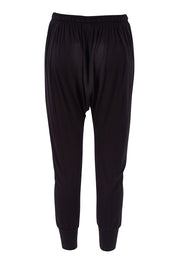 Product shot of the Barcelona Pant in colour Black (Black), from the back