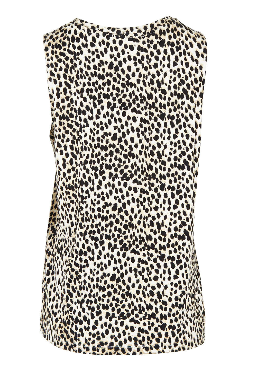 Product shot of the Positano Tank in colour Cheetah, from the back
