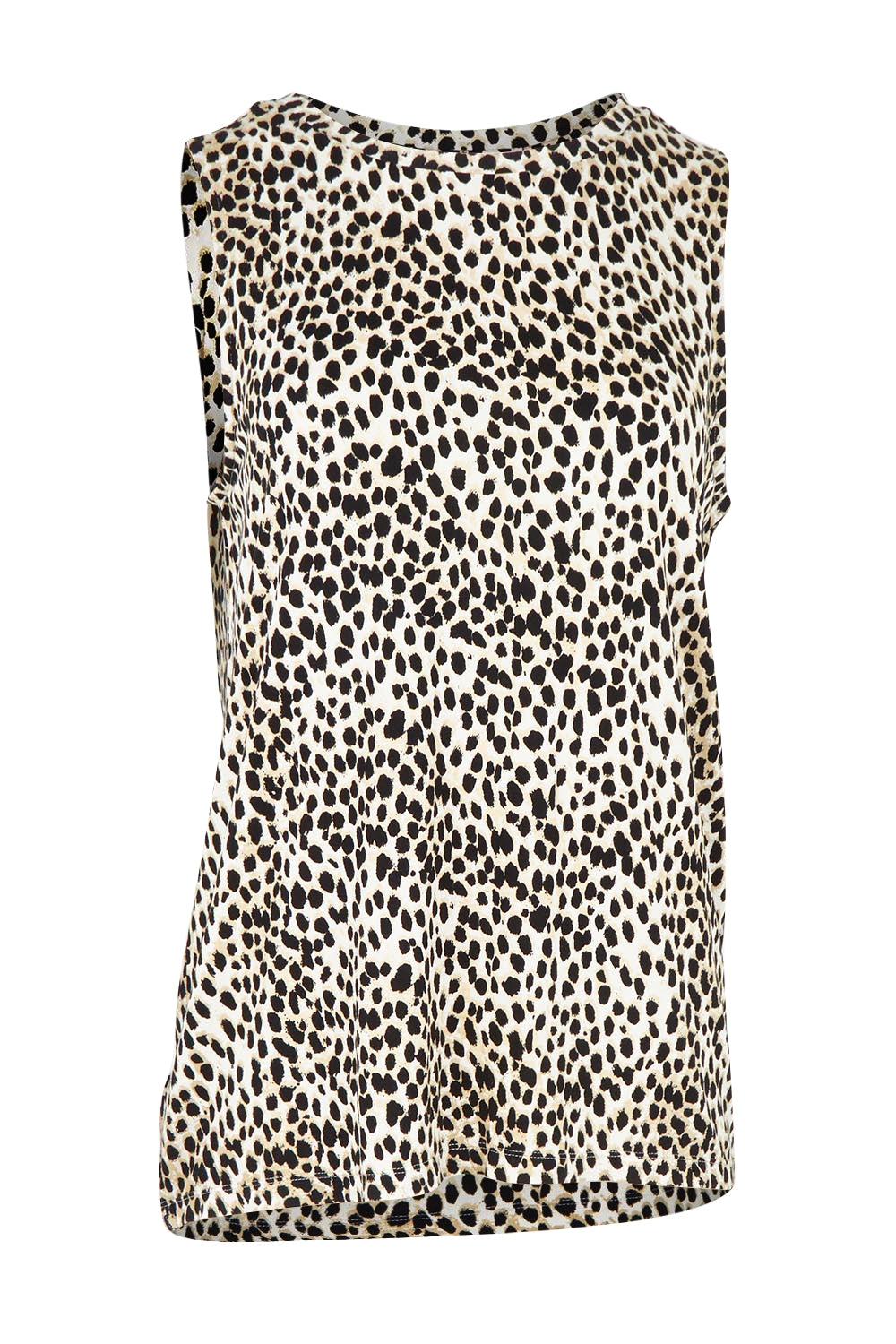 Product shot of the Positano Tank in colour Cheetah, from the front