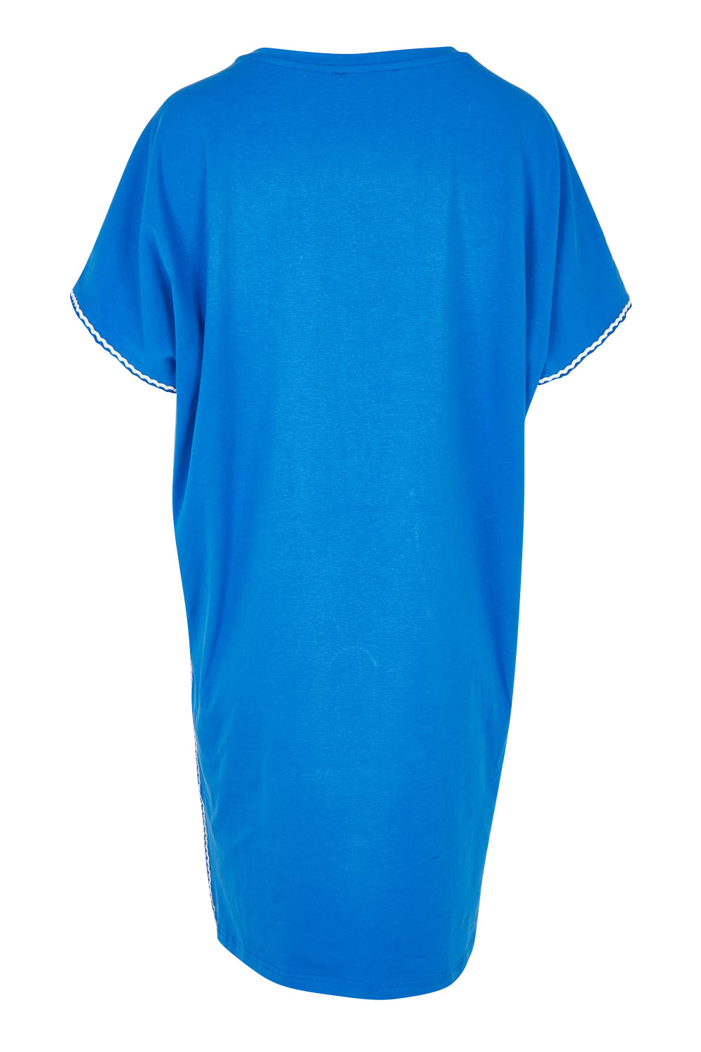Product shot of the Stellar Cotton Tin colourShirt Dress - Royalblue (Blue), from the back