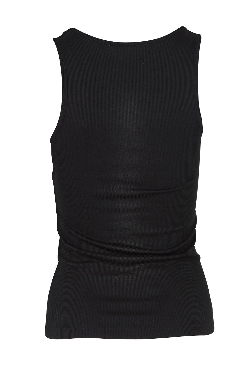 Product shot of the Tiana Cotton Blend Tank in colour Black (Black), from the back