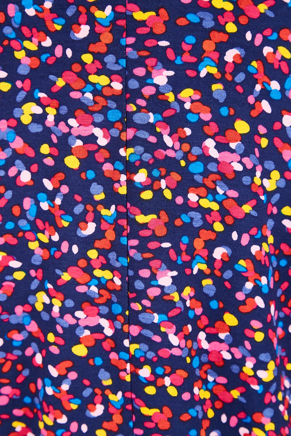 Product shot of the Maui Tee in colour Confetti (Blue), detail