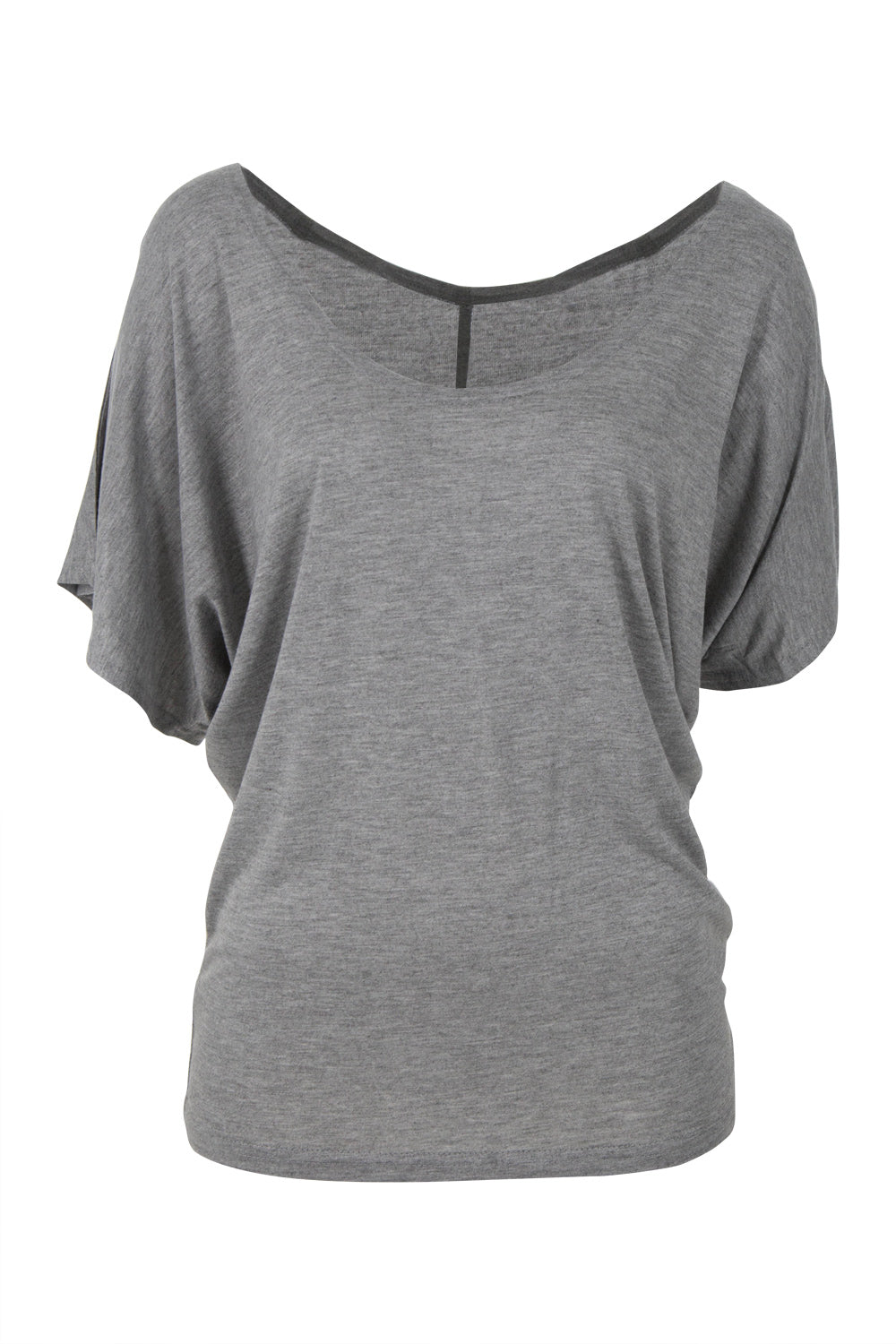 Product shot of the Maui Stretch Tee in colour SilverMarl (Grey), from the front
