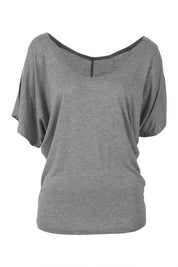 Product shot of the Maui Stretch Tee in colour SilverMarl (Grey), from the front