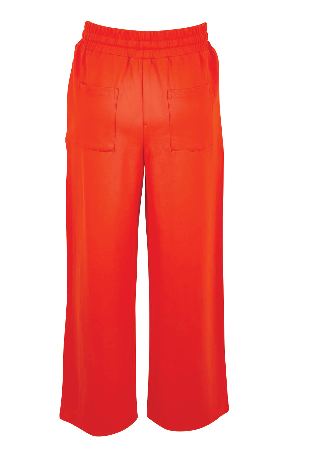 Product shot of the Jamie Track Pant – Tomato in colour Tomato, from the back