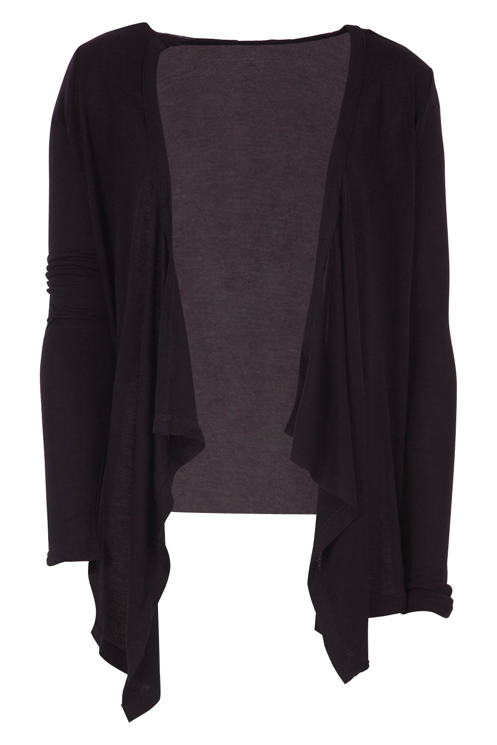 Product shot of the Melbourne Stretch Cardigan in colour Black (Black), from the front