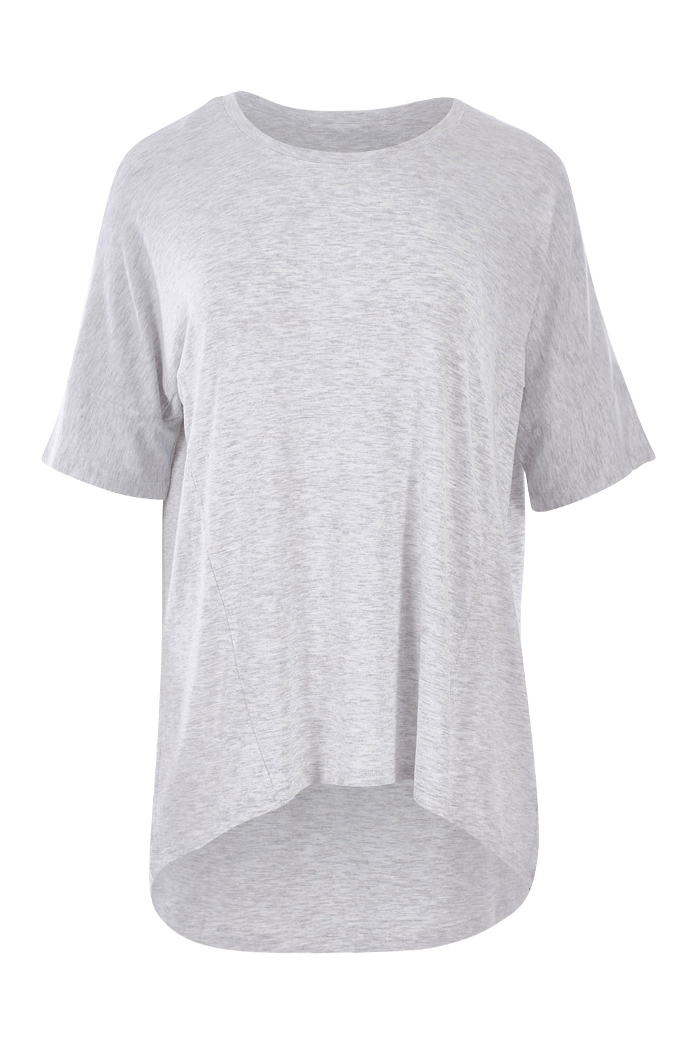 Product shot of the Wellington Tee in colour HeatheGrey (Grey), from the front