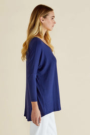 Milan Stretch Top - Navy