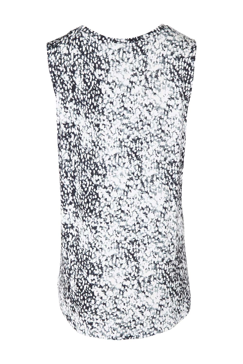 Product shot of the Capri Tank in colour Spotty (White), from the back