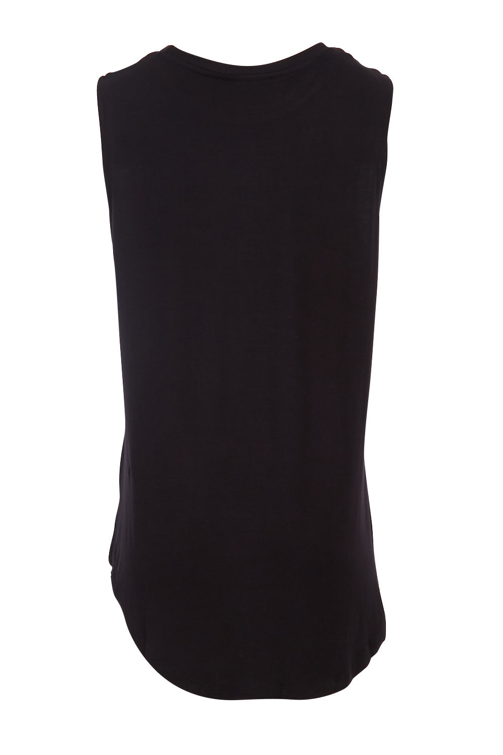 Product shot of the Capri Tank in colour Black (Black), from the back