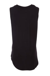 Product shot of the Capri Tank in colour Black (Black), from the back