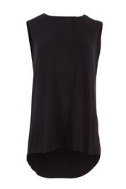 Product shot of the Capri Tank in colour Black (Black), from the front