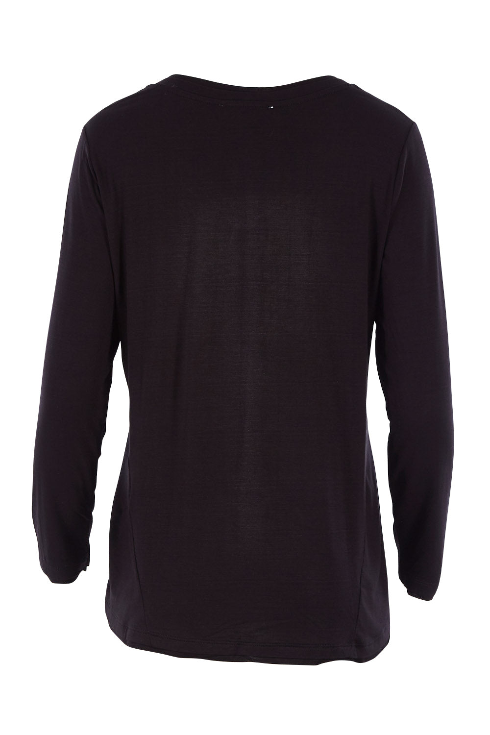 Product shot of the York Top in colour Black (Black), from the back