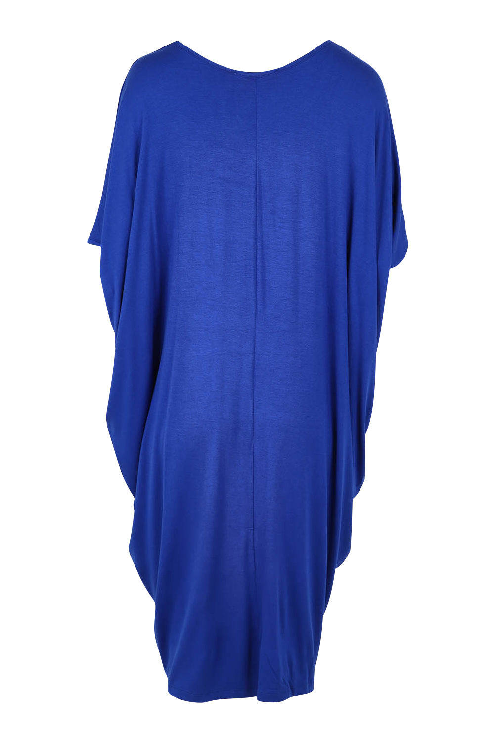 Product shot of the Maui Dress in colour Vividblue (Blue), from the back