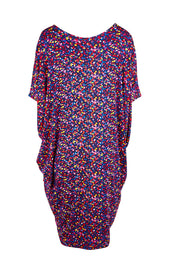 Product shot of the Maui Dress in colour Confetti (Blue), from the back