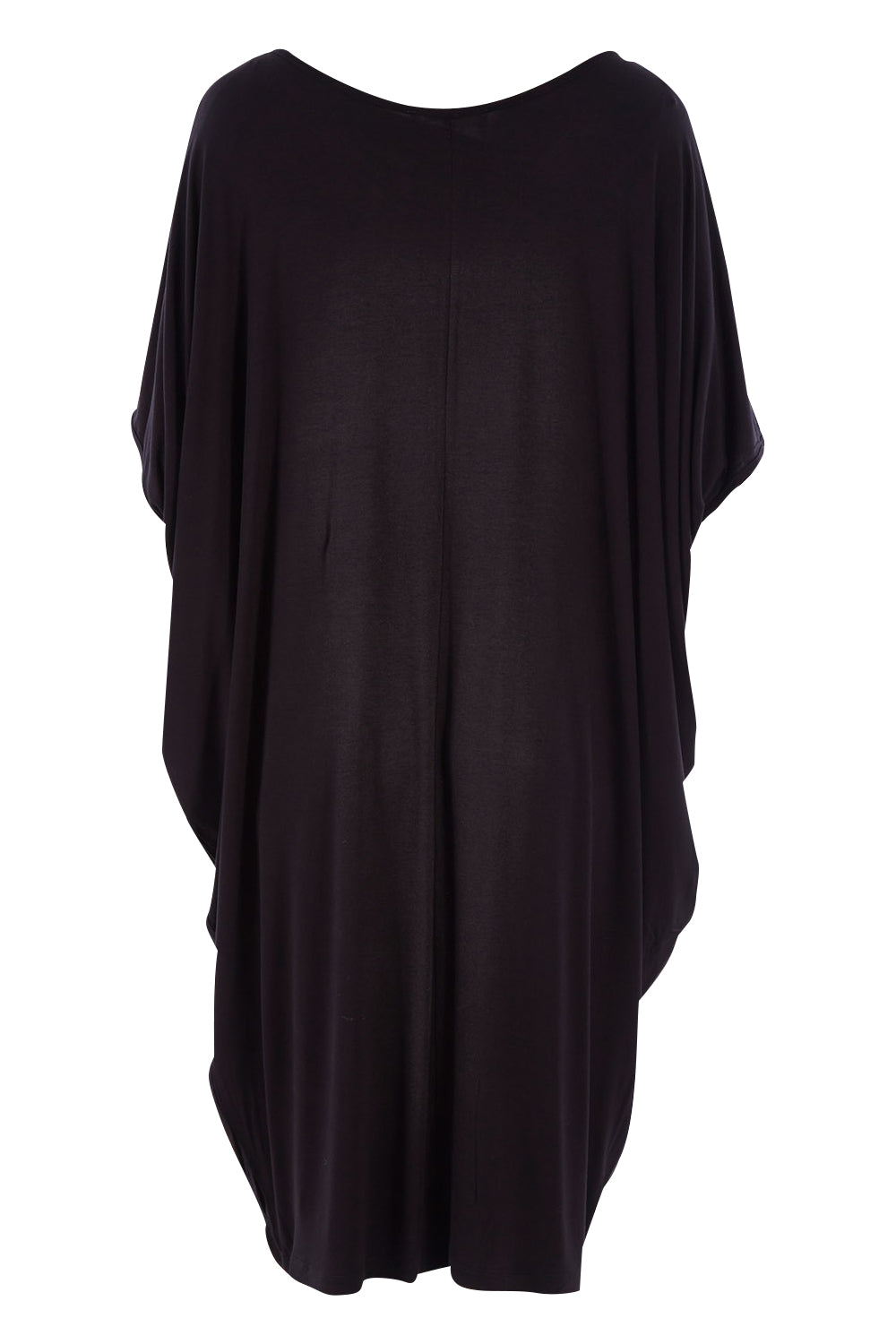 Product shot of the Maui Dress in colour Black (Black), from the back