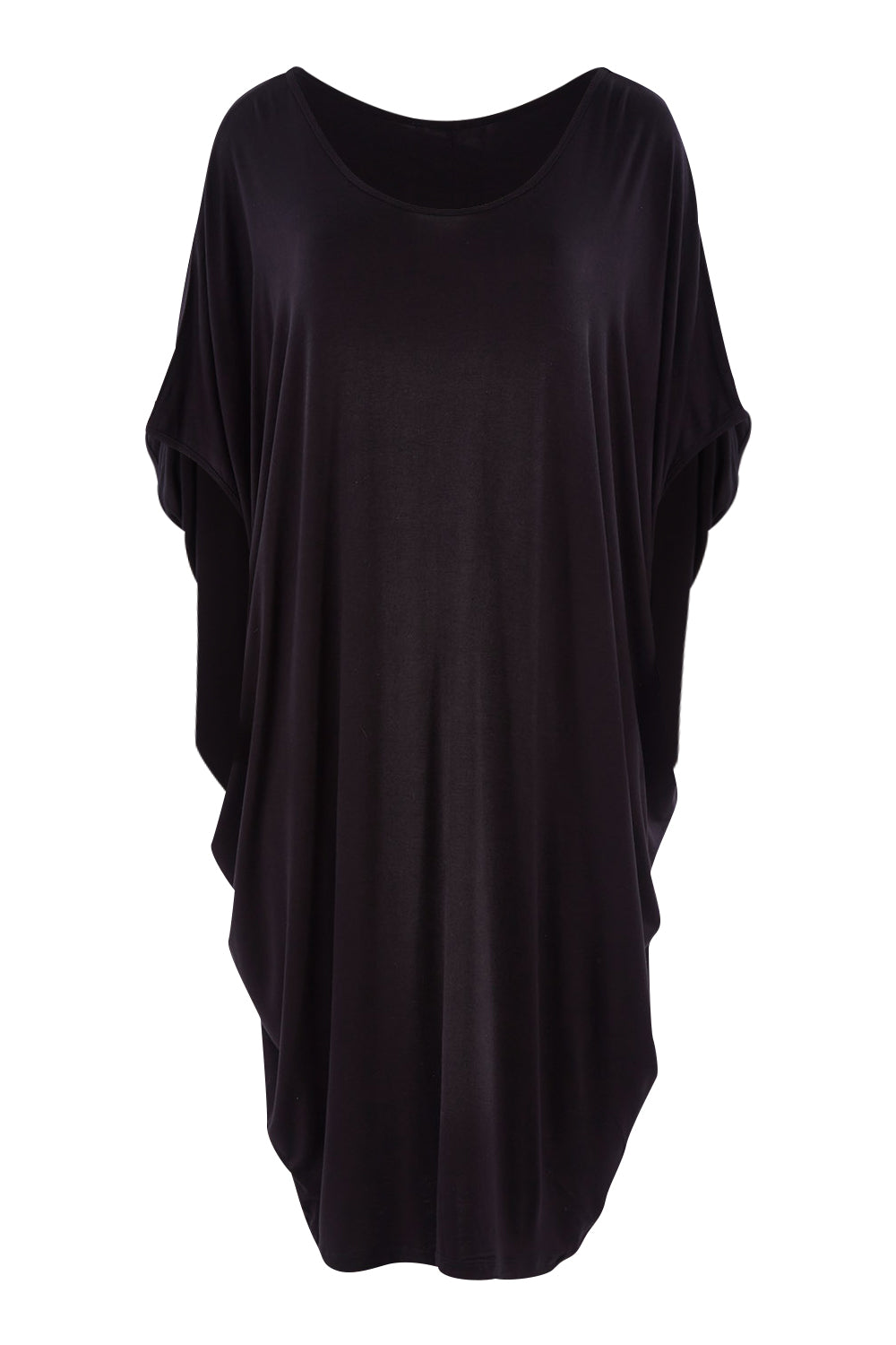Product shot of the Maui Dress in colour Black (Black), from the front