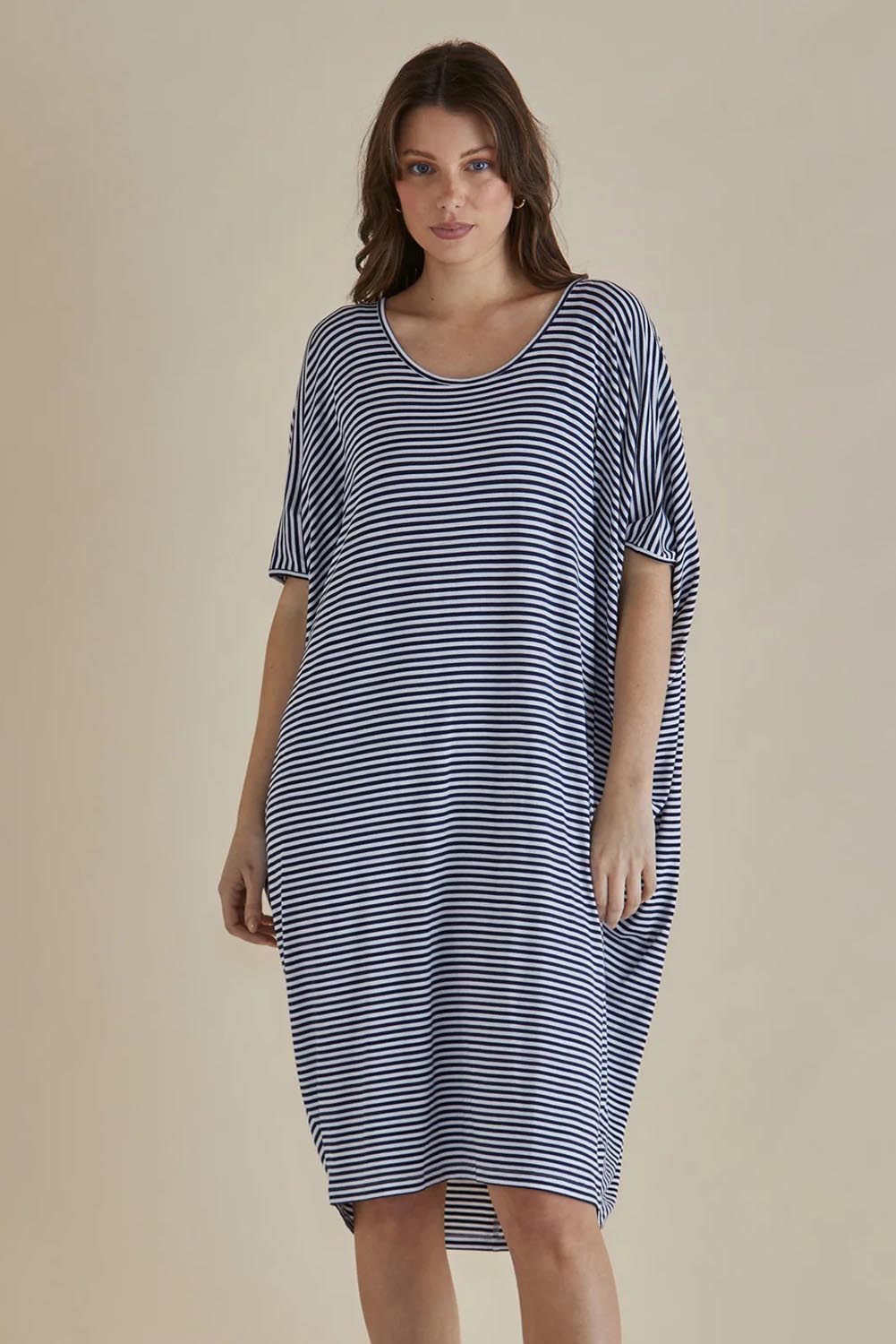 Maui Dress - Navywhite