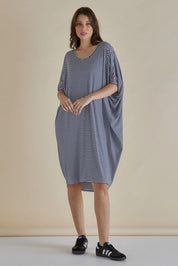 Maui Dress - Navywhite