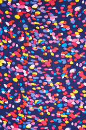 Product shot of the Ripon Top in colour Confetti (Blue), detail