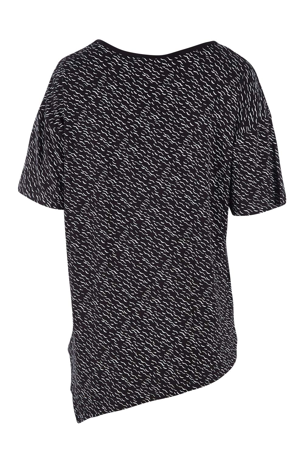 Product shot of the Sicily Top in colour Geo (Black), from the back