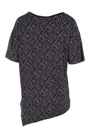 Product shot of the Sicily Top in colour Geo (Black), from the back