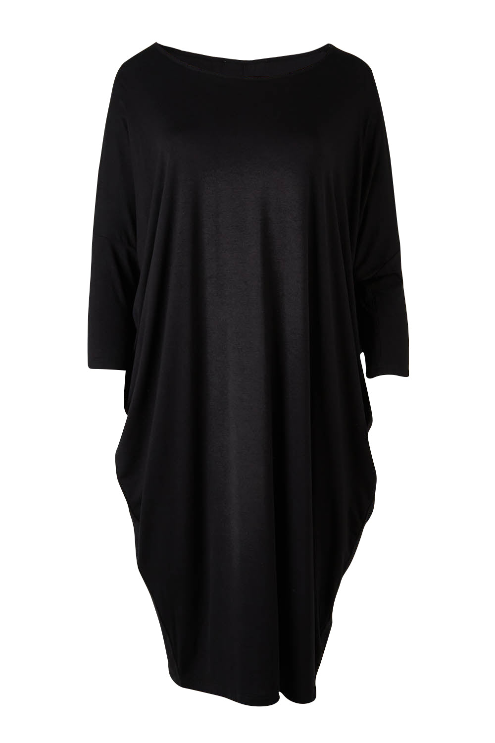 Product shot of the Lucia Dress in colour Black (Black), from the back