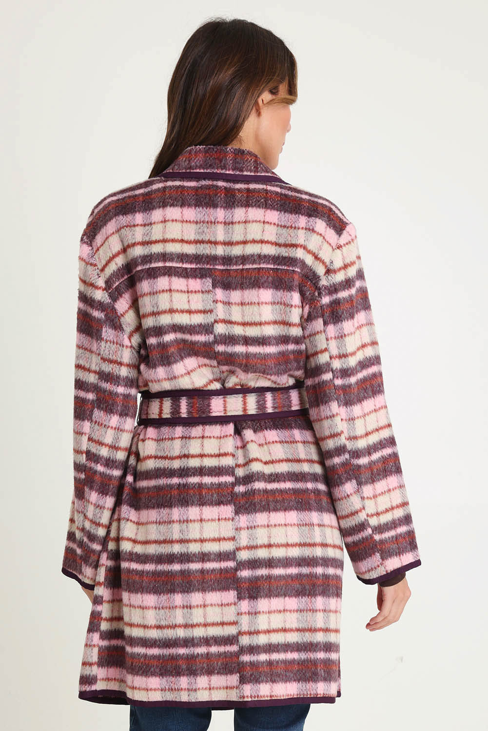 Sundae Wool Blend Coat – Wine