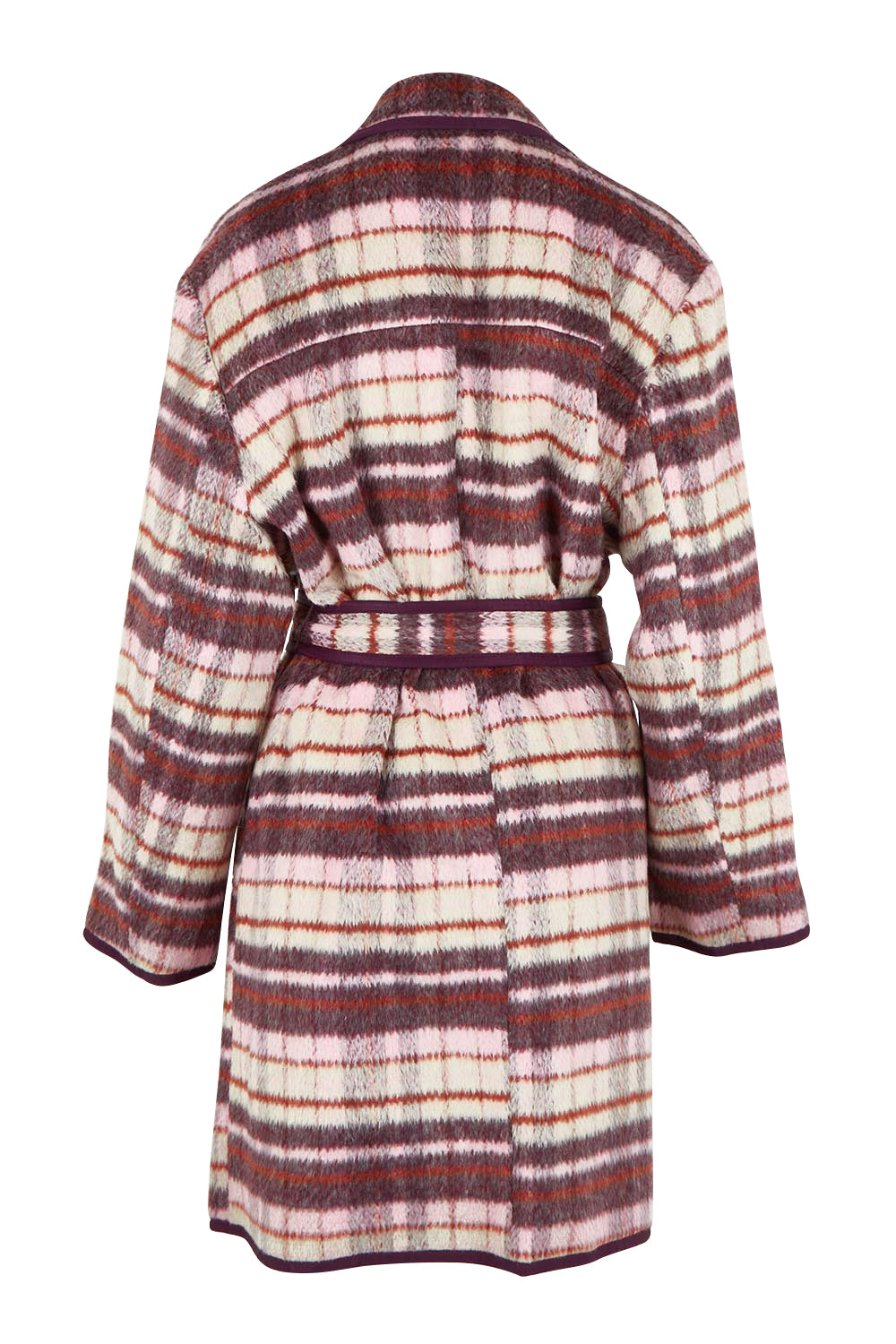 Sundae Wool Blend Coat – Wine
