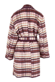 Sundae Wool Blend Coat – Wine