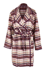 Sundae Wool Blend Coat – Wine