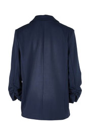 Product shot of the Merci Ponte Blazer in colour Peonynavy (Blue), from the back