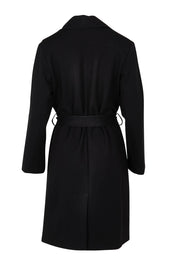 Product shot of the Gabriel Coat in colour Black (Black), from the back