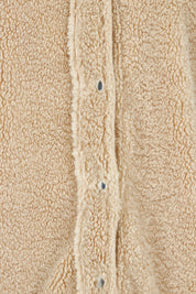 Product shot of the Teddy Jacket in colour Latte, detail