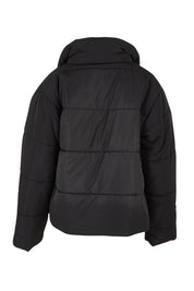 Product shot of the Presley Puffer Jacket in colour Black (Black), from the back