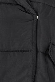 Product shot of the Presley Puffer Jacket in colour Black (Black), detail